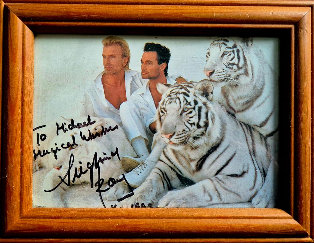 Siegfired & Roy Signed picture to Mike
